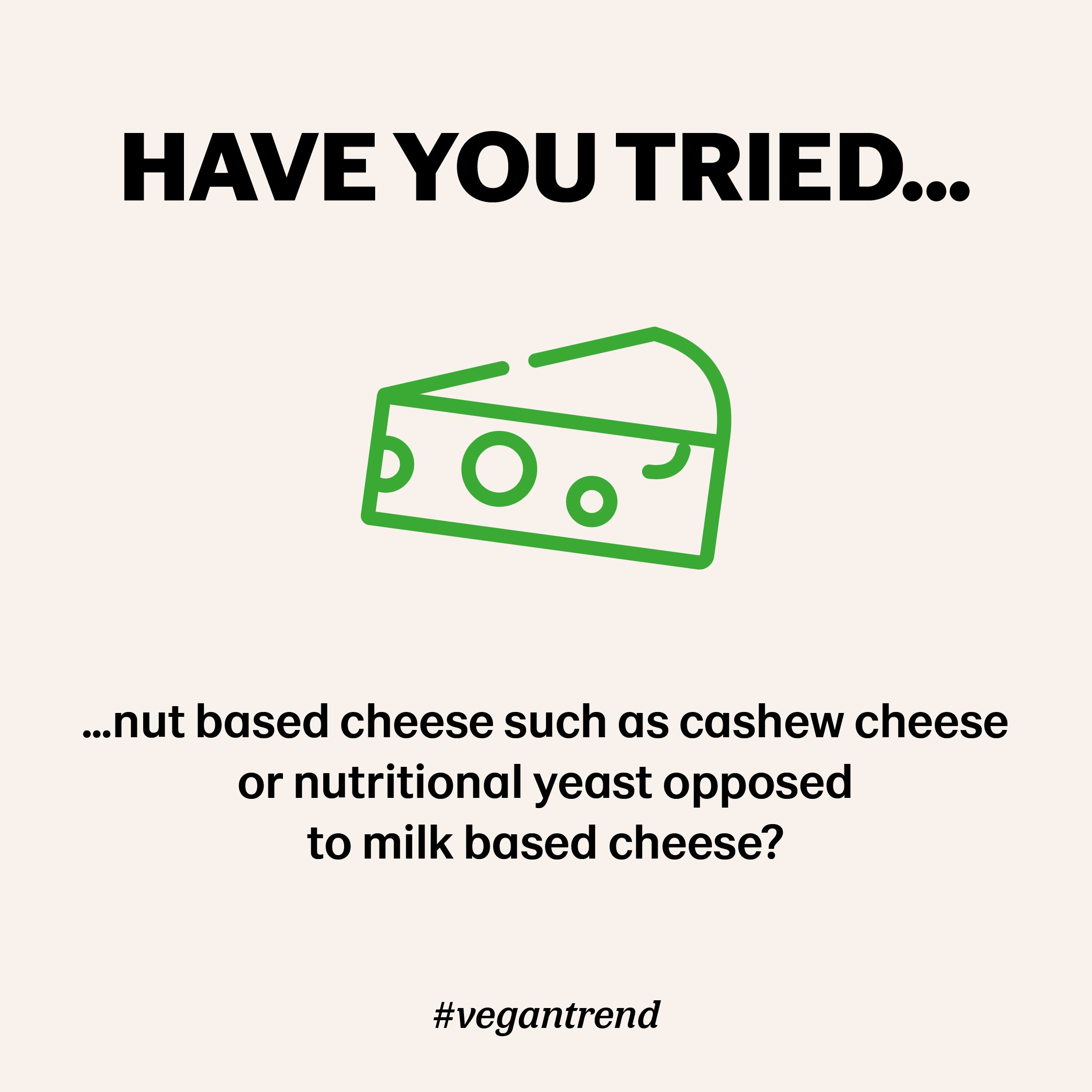 Nut based cheese insteaed of milk based cheese