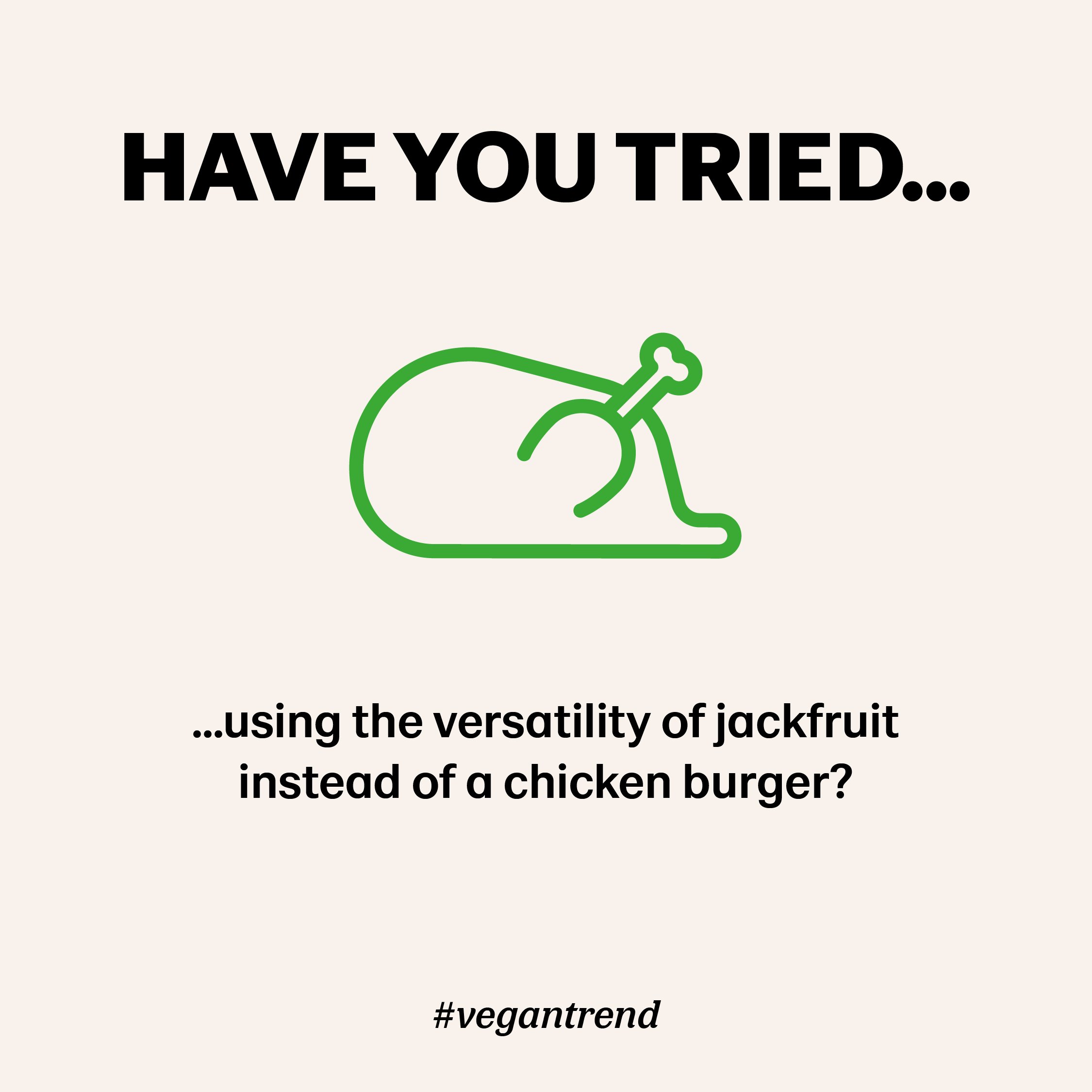 Meat free jackfruit instead of chicken